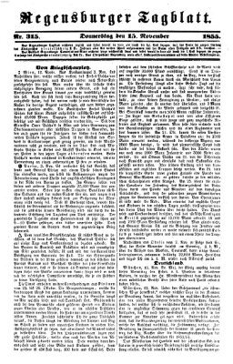 Regensburger Tagblatt Donnerstag 15. November 1855