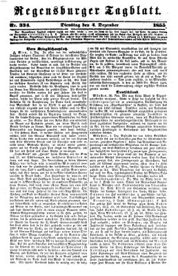 Regensburger Tagblatt Dienstag 4. Dezember 1855