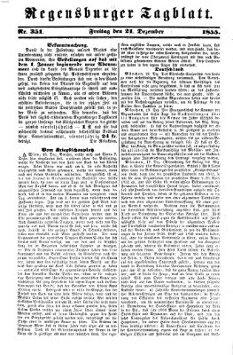 Regensburger Tagblatt Freitag 21. Dezember 1855
