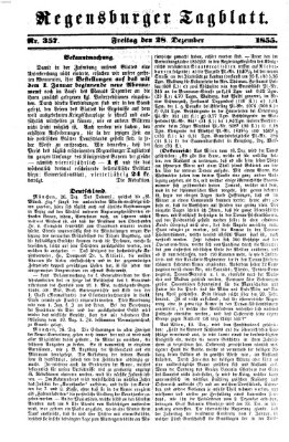 Regensburger Tagblatt Freitag 28. Dezember 1855
