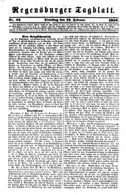Regensburger Tagblatt Dienstag 12. Februar 1856