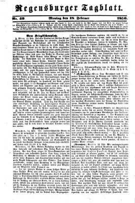 Regensburger Tagblatt Montag 18. Februar 1856