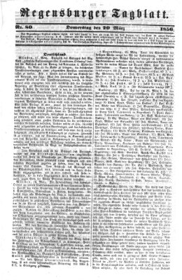 Regensburger Tagblatt Donnerstag 20. März 1856