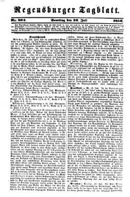 Regensburger Tagblatt Samstag 26. Juli 1856