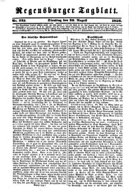 Regensburger Tagblatt Dienstag 26. August 1856