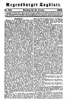 Regensburger Tagblatt Samstag 18. Oktober 1856