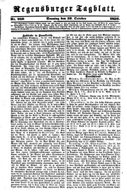 Regensburger Tagblatt Sonntag 19. Oktober 1856