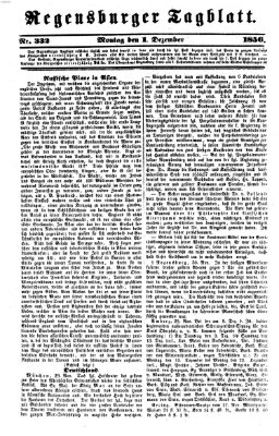 Regensburger Tagblatt Montag 1. Dezember 1856