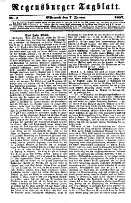Regensburger Tagblatt Mittwoch 7. Januar 1857