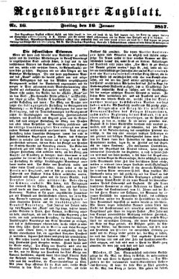Regensburger Tagblatt Freitag 16. Januar 1857