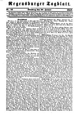 Regensburger Tagblatt Dienstag 27. Januar 1857