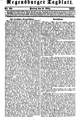 Regensburger Tagblatt Freitag 6. März 1857