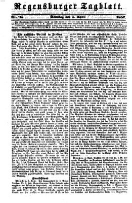 Regensburger Tagblatt Sonntag 5. April 1857
