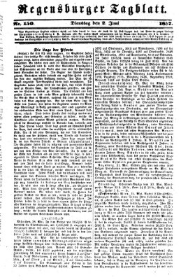 Regensburger Tagblatt Dienstag 2. Juni 1857