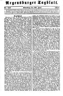 Regensburger Tagblatt Samstag 20. Juni 1857