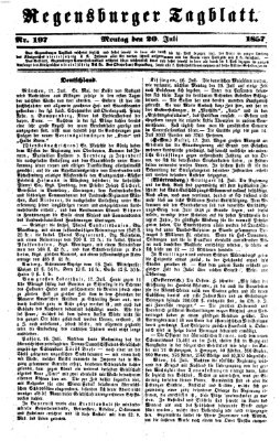 Regensburger Tagblatt Montag 20. Juli 1857