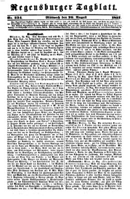 Regensburger Tagblatt Mittwoch 26. August 1857