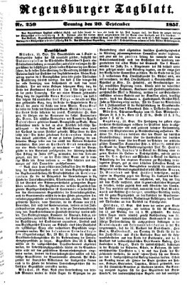 Regensburger Tagblatt Sonntag 20. September 1857