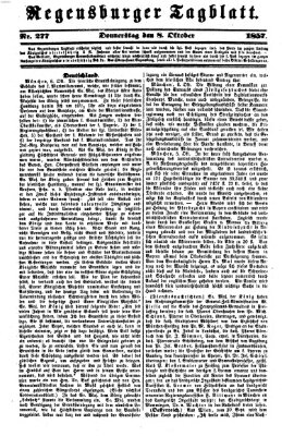 Regensburger Tagblatt Donnerstag 8. Oktober 1857
