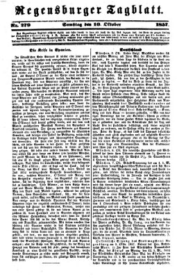 Regensburger Tagblatt Samstag 10. Oktober 1857