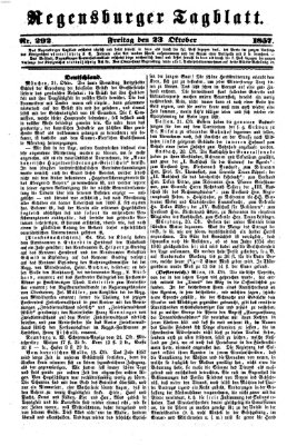 Regensburger Tagblatt Freitag 23. Oktober 1857