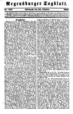Regensburger Tagblatt Mittwoch 28. Oktober 1857