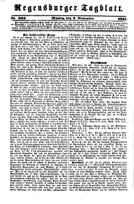 Regensburger Tagblatt Montag 2. November 1857