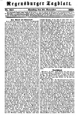 Regensburger Tagblatt Samstag 14. November 1857