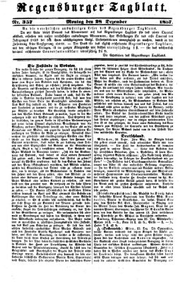 Regensburger Tagblatt Montag 28. Dezember 1857