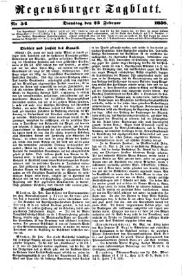 Regensburger Tagblatt Dienstag 23. Februar 1858
