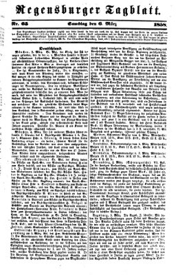 Regensburger Tagblatt Samstag 6. März 1858