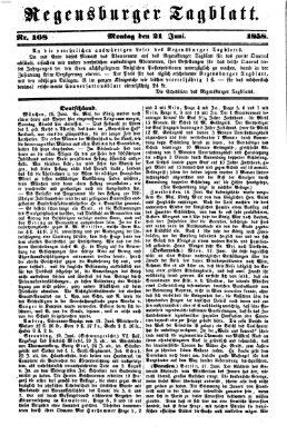 Regensburger Tagblatt Montag 21. Juni 1858