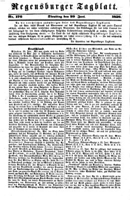 Regensburger Tagblatt Dienstag 29. Juni 1858