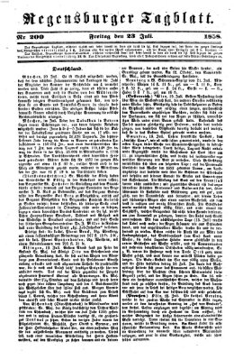 Regensburger Tagblatt Freitag 23. Juli 1858