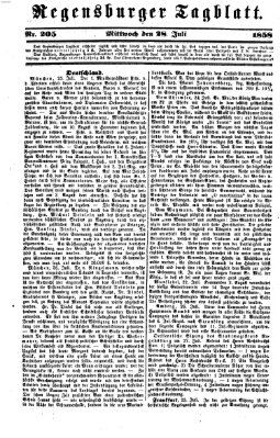 Regensburger Tagblatt Mittwoch 28. Juli 1858
