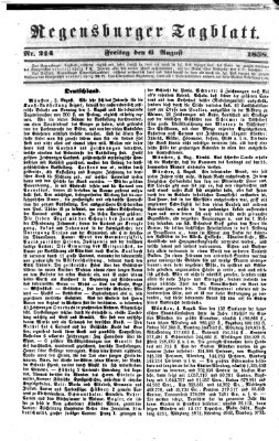 Regensburger Tagblatt Freitag 6. August 1858