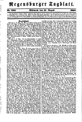 Regensburger Tagblatt Mittwoch 18. August 1858