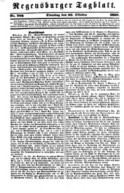Regensburger Tagblatt Dienstag 26. Oktober 1858