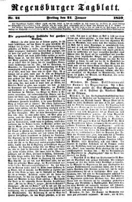 Regensburger Tagblatt Freitag 21. Januar 1859