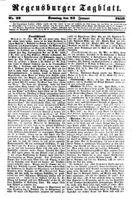 Regensburger Tagblatt Sonntag 23. Januar 1859