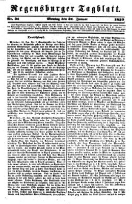 Regensburger Tagblatt Montag 31. Januar 1859