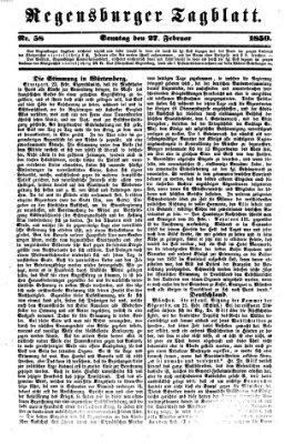 Regensburger Tagblatt Sonntag 27. Februar 1859
