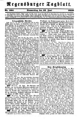 Regensburger Tagblatt Donnerstag 16. Juni 1859