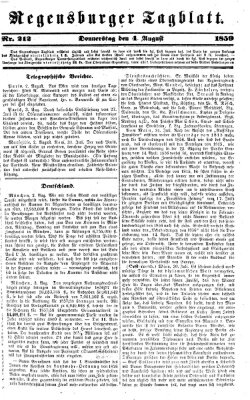 Regensburger Tagblatt Donnerstag 4. August 1859