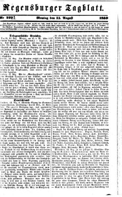 Regensburger Tagblatt Montag 15. August 1859