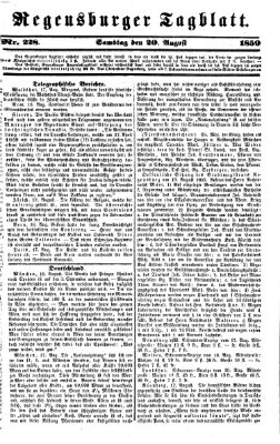 Regensburger Tagblatt Samstag 20. August 1859