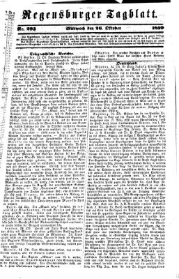Regensburger Tagblatt Mittwoch 26. Oktober 1859