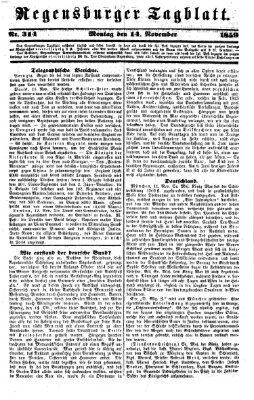 Regensburger Tagblatt Montag 14. November 1859