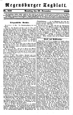 Regensburger Tagblatt Samstag 19. November 1859