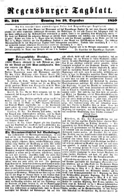 Regensburger Tagblatt Sonntag 18. Dezember 1859